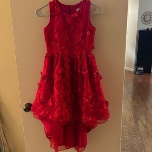 Rare Editions Red Floral Dress
